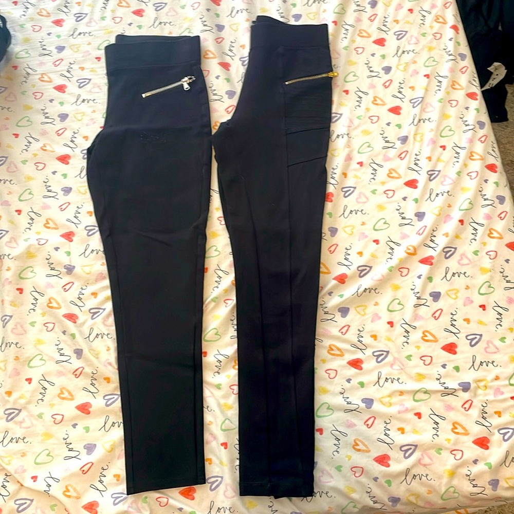 Simply styled by sears on the left and chocolate on the right, both size SMALL.